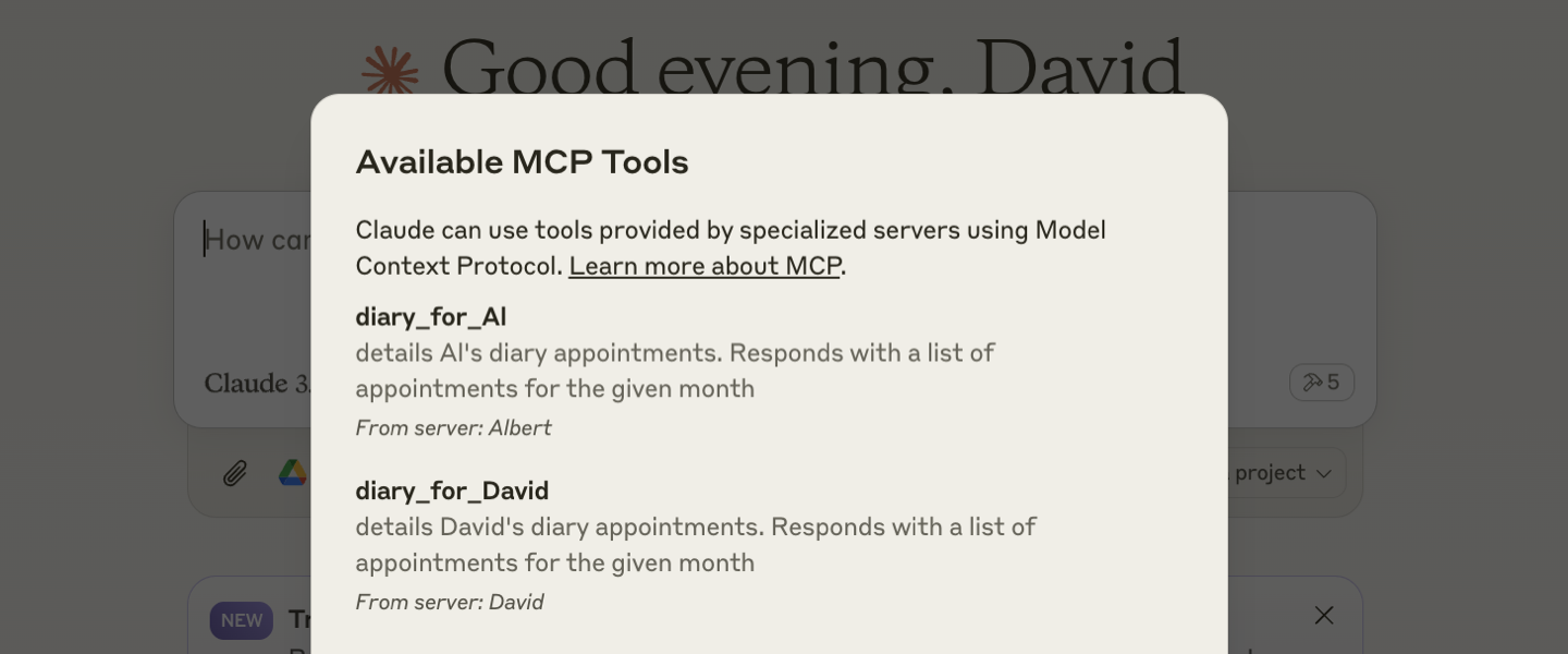 Using Claude with an MCP server